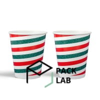 Paper cup colored with coating "New Year's holiday" 270 ml
